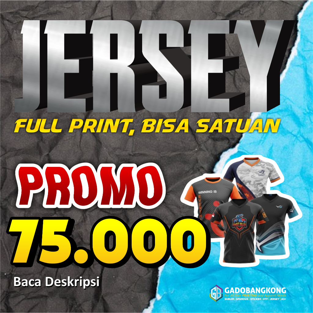 JERSEY FULL PRINT CUSTOM | JERSEY FUTSAL | JERSEY SEPAK BOLA | JERSEY SEPEDA DLL