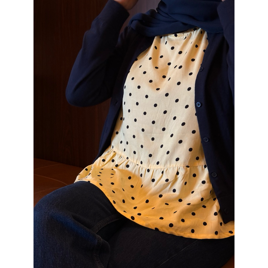 FENOURA LABEL - Inner Polkadot - Inner Blouse Wanita Rayon - Vest Polkadot