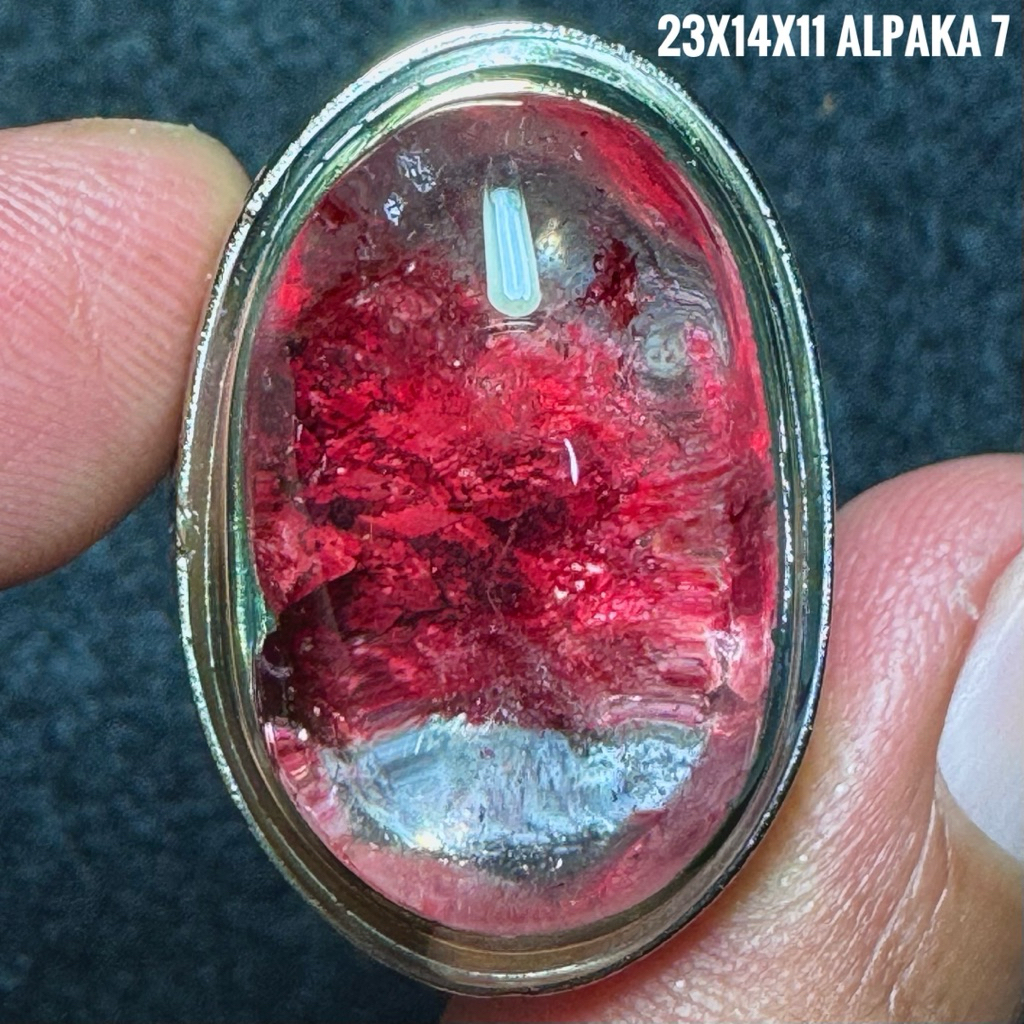 Cincin Batu Akik Natural Kecubung Karang