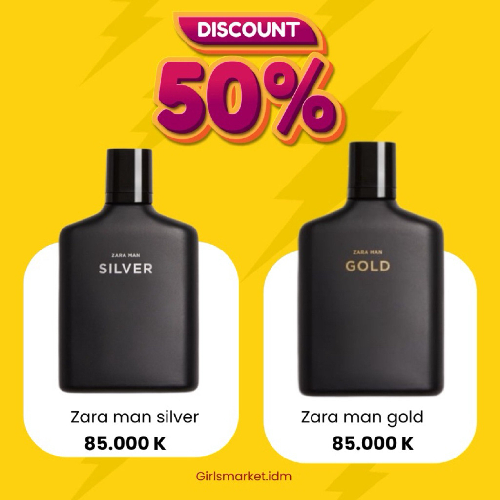PARFUM ZARA MAN GOLD DAN ZARA MAN SILVER 100 ML