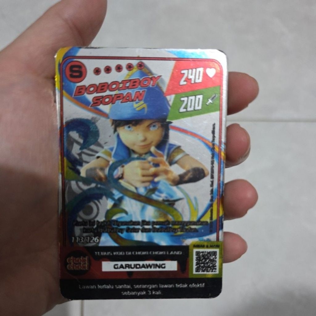 kartu BOBOIBOY SOPAN