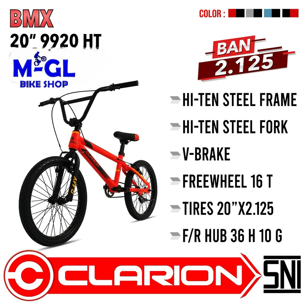Sepeda Anak Laki BMX 20 Clarion 9920 HT dan Turanza 812 by Pacific Bike