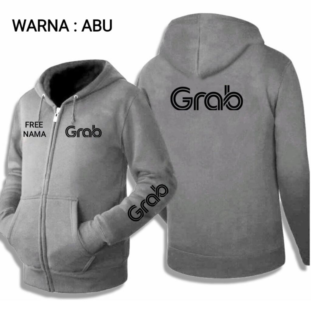 HODDIE GRAB / JAKET GRABFOOD / JAKET RESLETING RIT GRAB / GRABFOOD / JAKET TERLARIS / HODDIE GRAB GR
