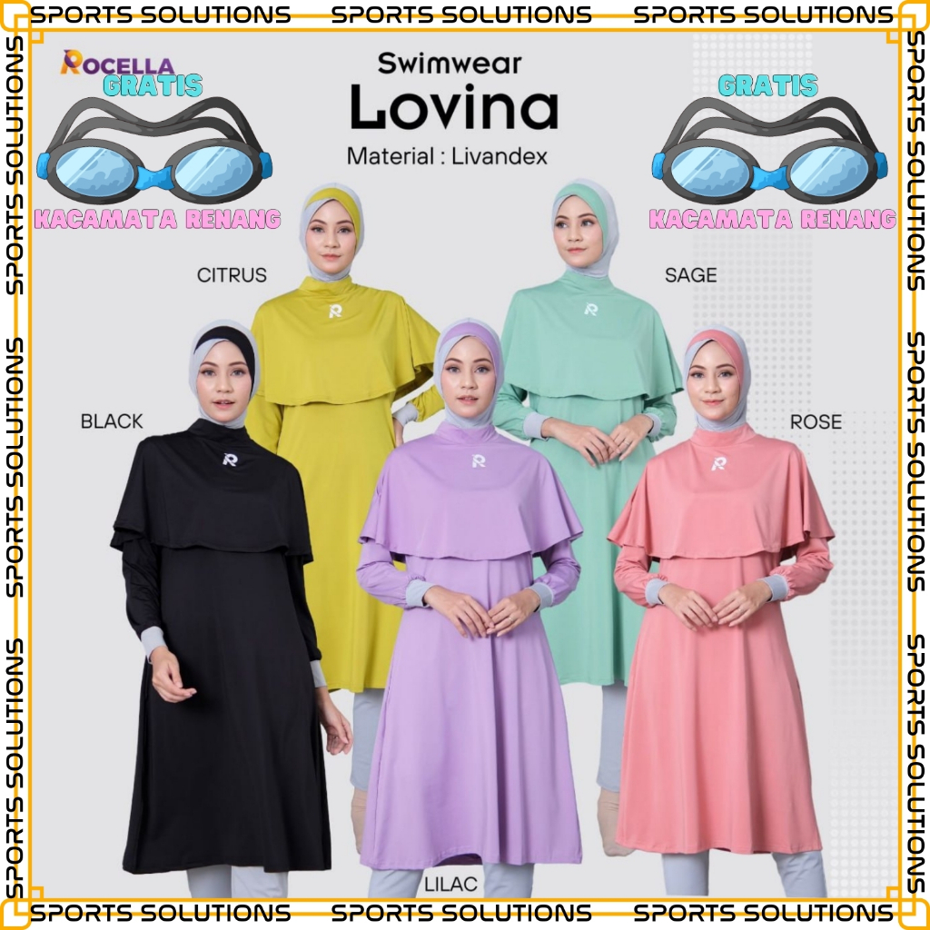 BAJU RENANG MUSLIMAH - BAJU RENANG WANITA MUSLIM - BAJU RENANG MUSLIMAH HIJAB - BAJU RENANG DEWASA M
