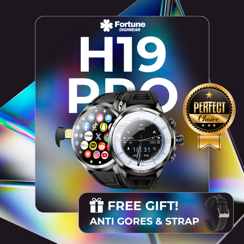 FORTUNE DIGIWEAR - H19 PRO Smartwatch Android | 4G/5G SIM | KAMERA PUTAR | AMOLED