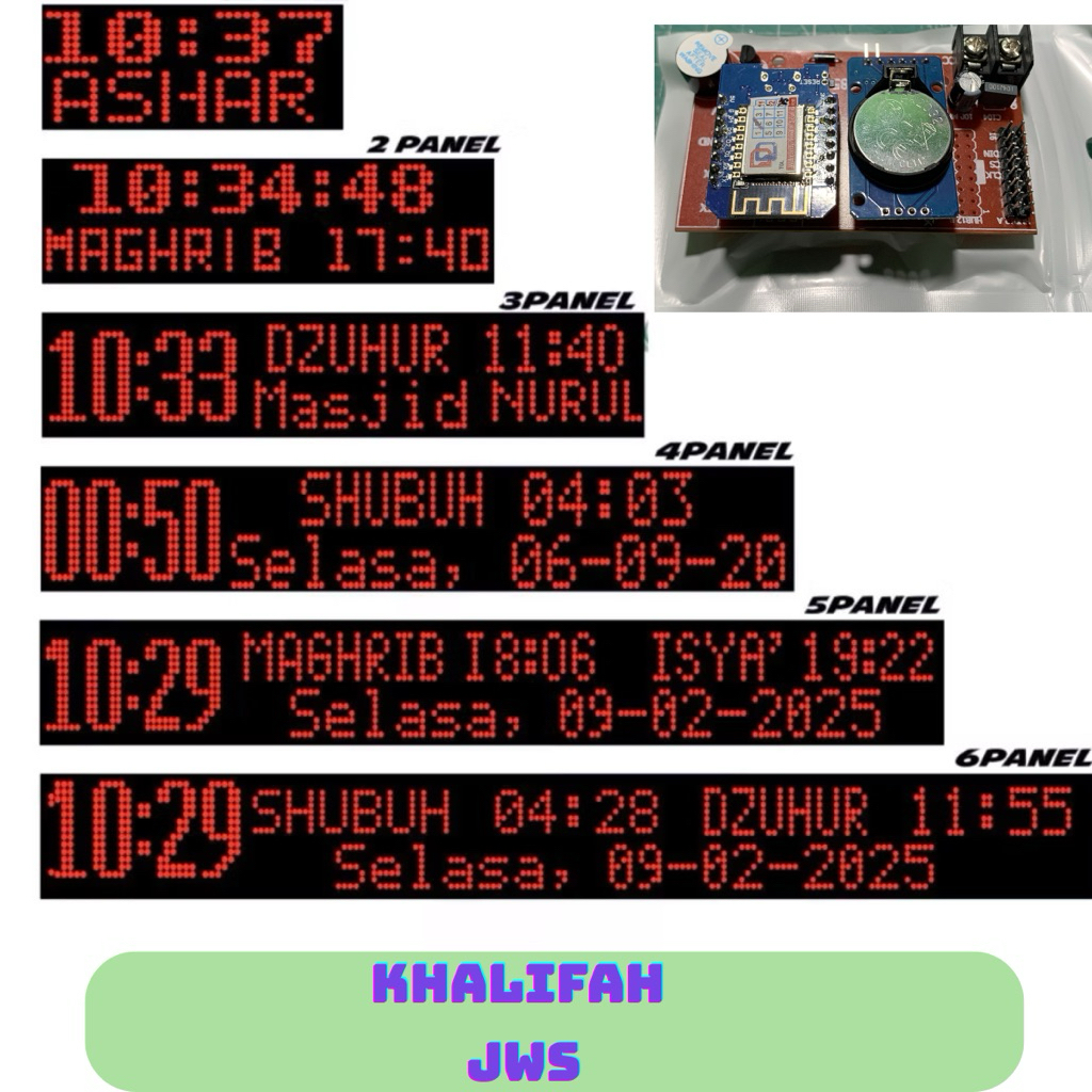 Controller JWS Single Color P10 Khalifah 1-6 Panel