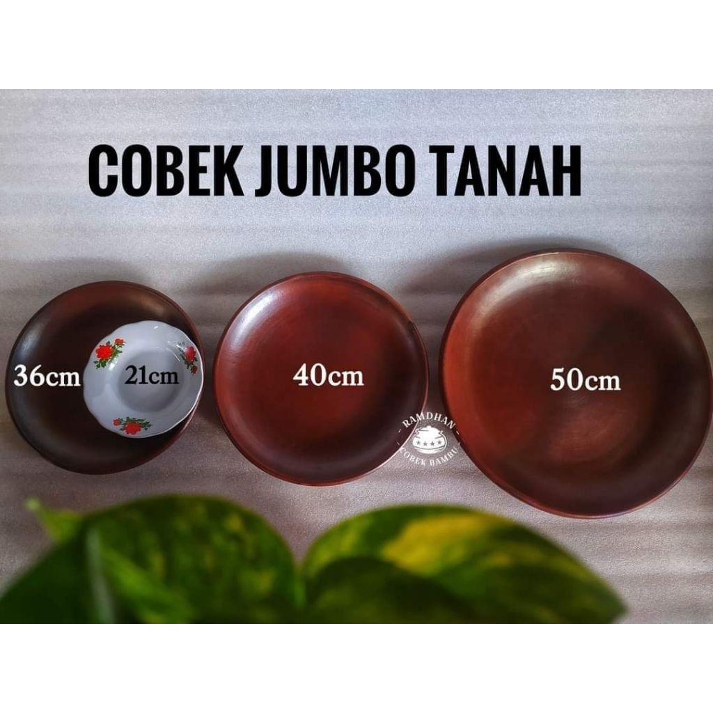Cobek Tanah Jumbo Free Ulekan/Cobek Jumbo Tanah Liat+Packing Kayu/ Cobek Jumbo Penyetan