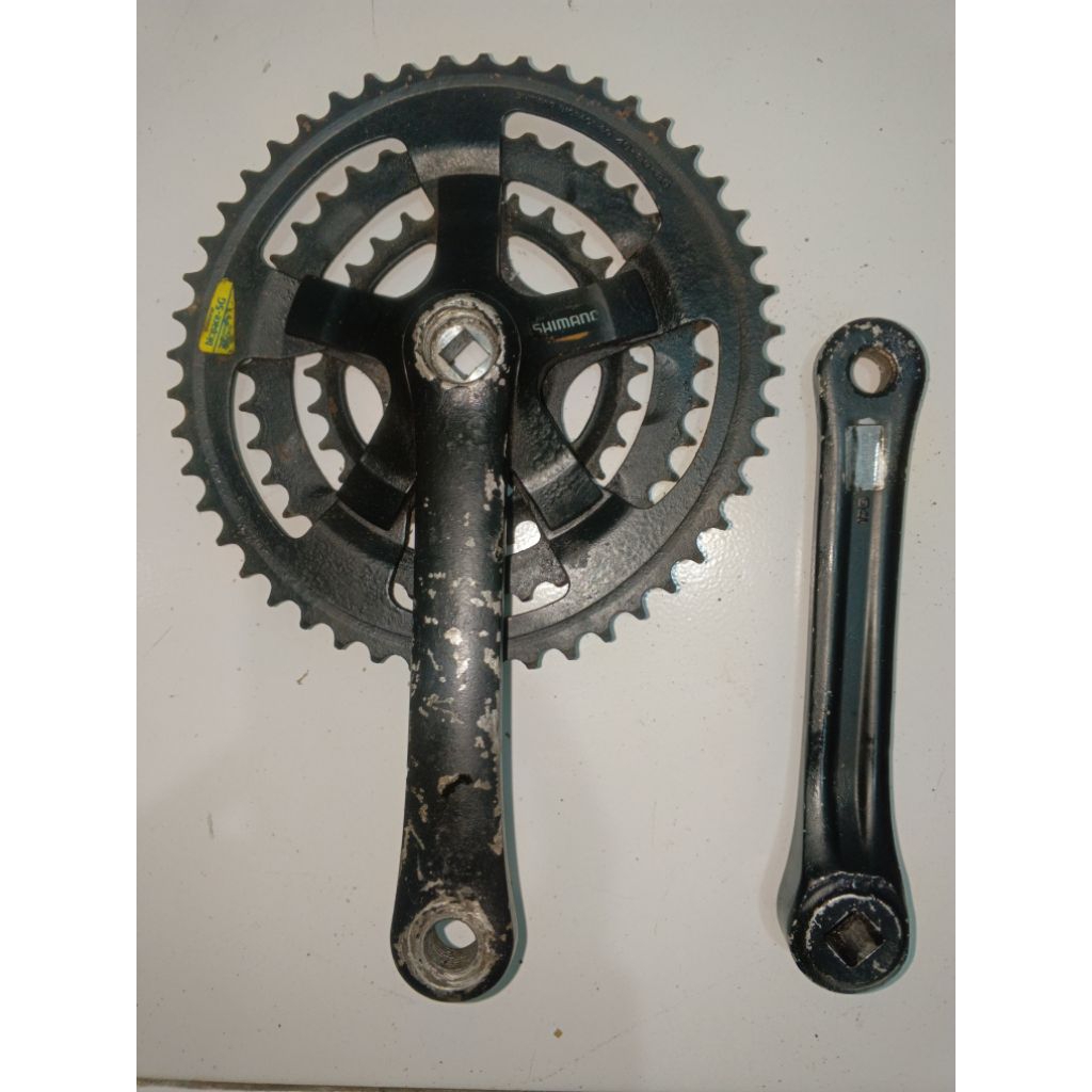 CRANKSET. CRANK SHIMANO OVAL BIOPACE .48-38-28 COPOTAN ORIGINAL
