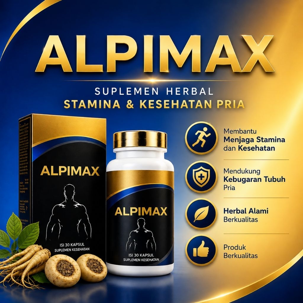 ALPIMAX Kapsul Suplemen Herbal Alami Pria Bantu Jaga Stamina & Kesehatan Tubuh