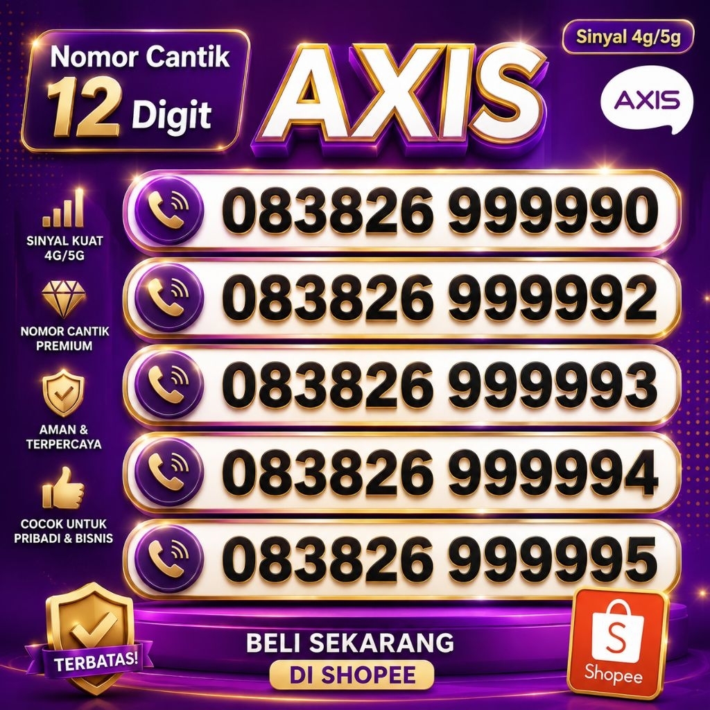 nomor cantik axis panca 99999 kartu 5g lte nomor murah