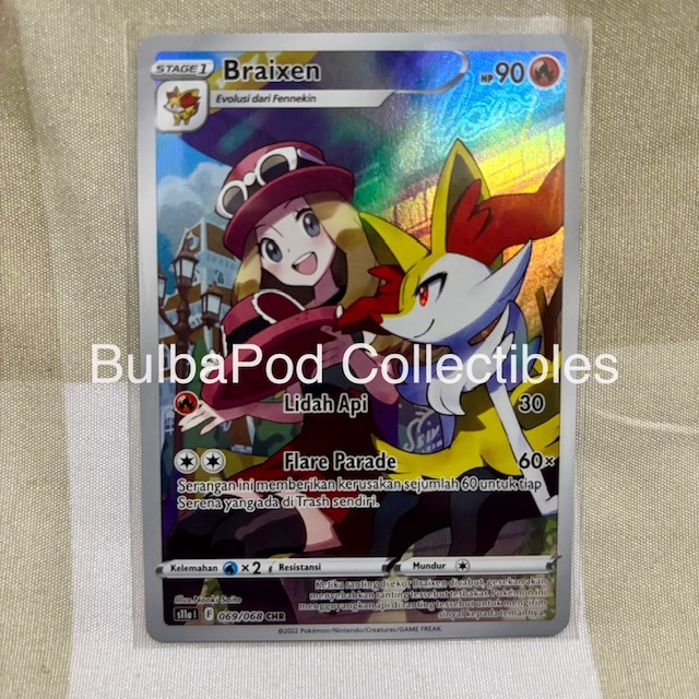 Pokemon TCG Indonesian Braixen S11a 069/068 CHR Arkana Memuncak