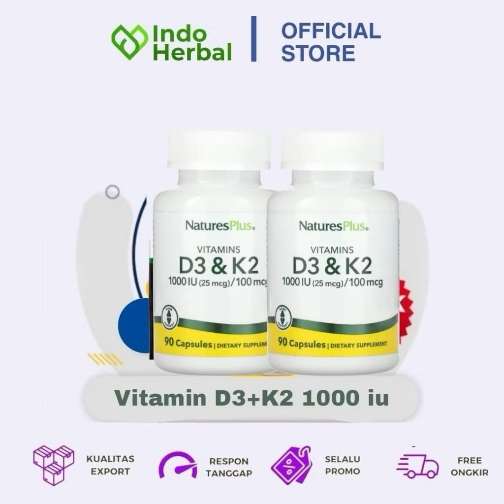 Natures Plus D3 + K2  90 capsules