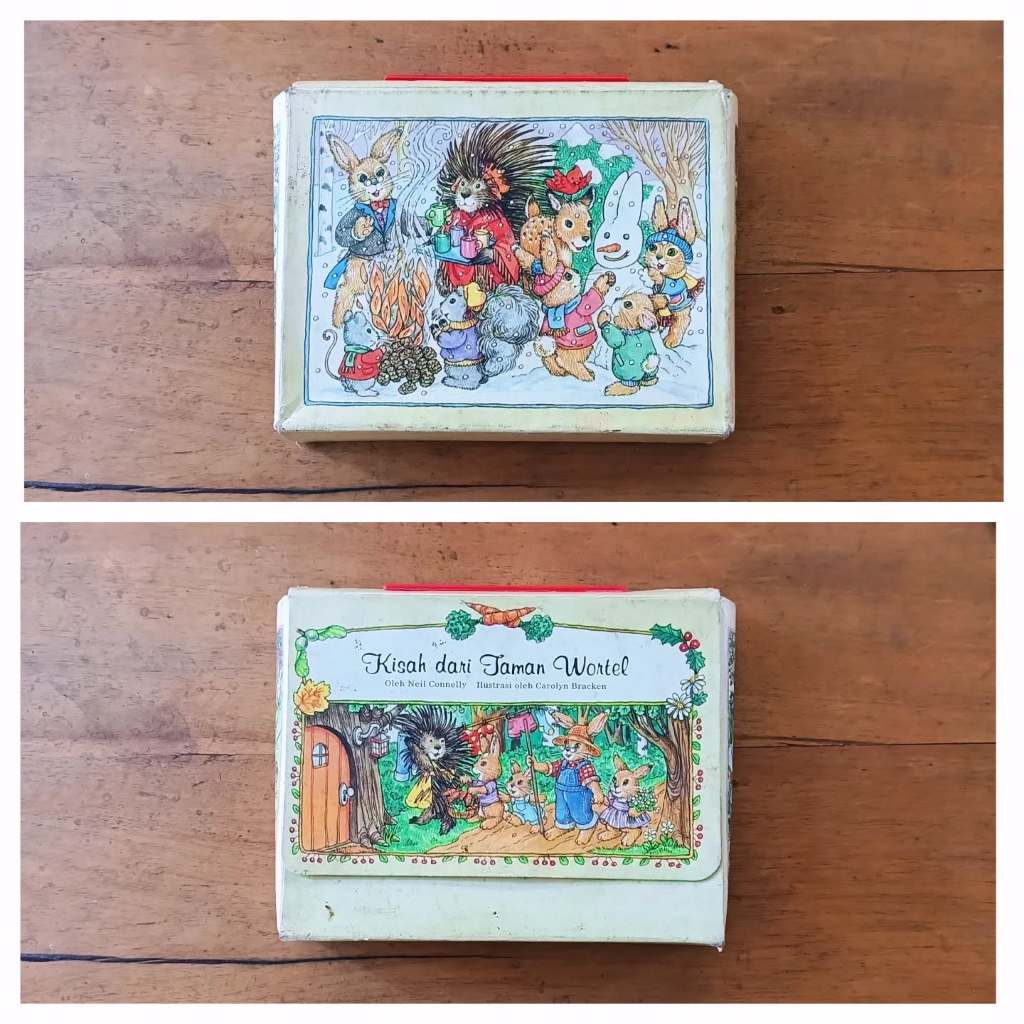 Buku Cerita Anak Board Book Vintage Seri Kisah dari Taman Wortel Lengkap 1-4 Plus Koper Kondisi Buku