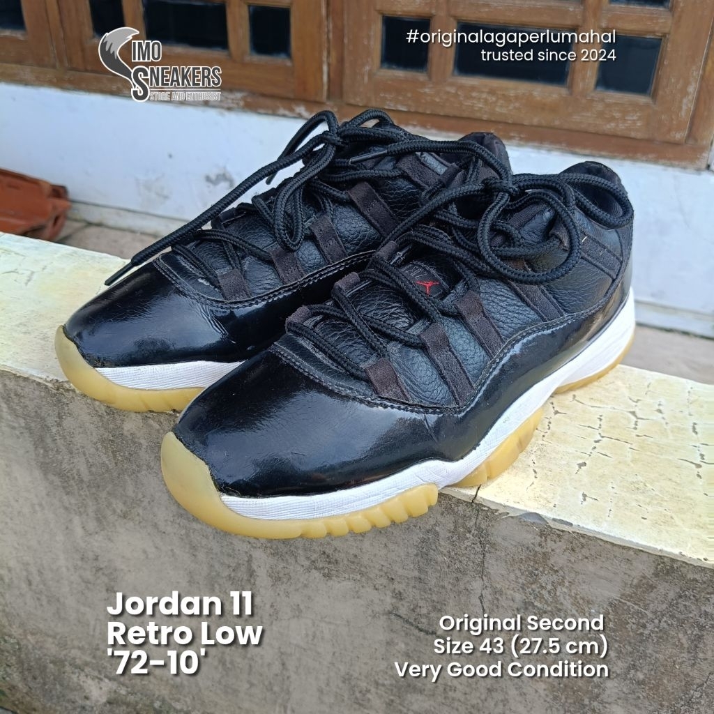 Jordan 11 Retro Low Hitam Sepatu Sneakers Basket Original