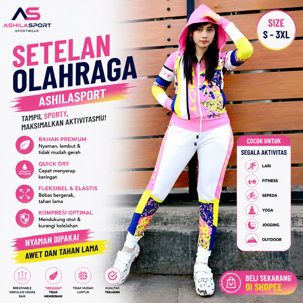 STELAN OLAHRAGA WANITA SXB JACKET AND JOGER