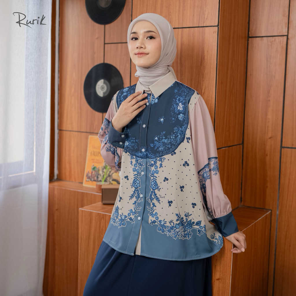 Rurik Adalet Printing Shirt Kemeja Wanita Oversized