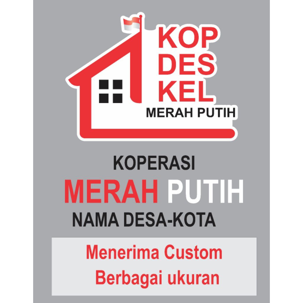 Huruf Timbul Akrilik/Logo Koperasi Merah Putih
