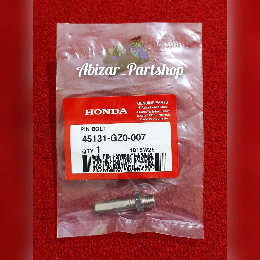 45131GZ0007 Pin Bolt / Pin baut caliper rem depan Motor Honda beat vario pcx adv stylo genio skupi s
