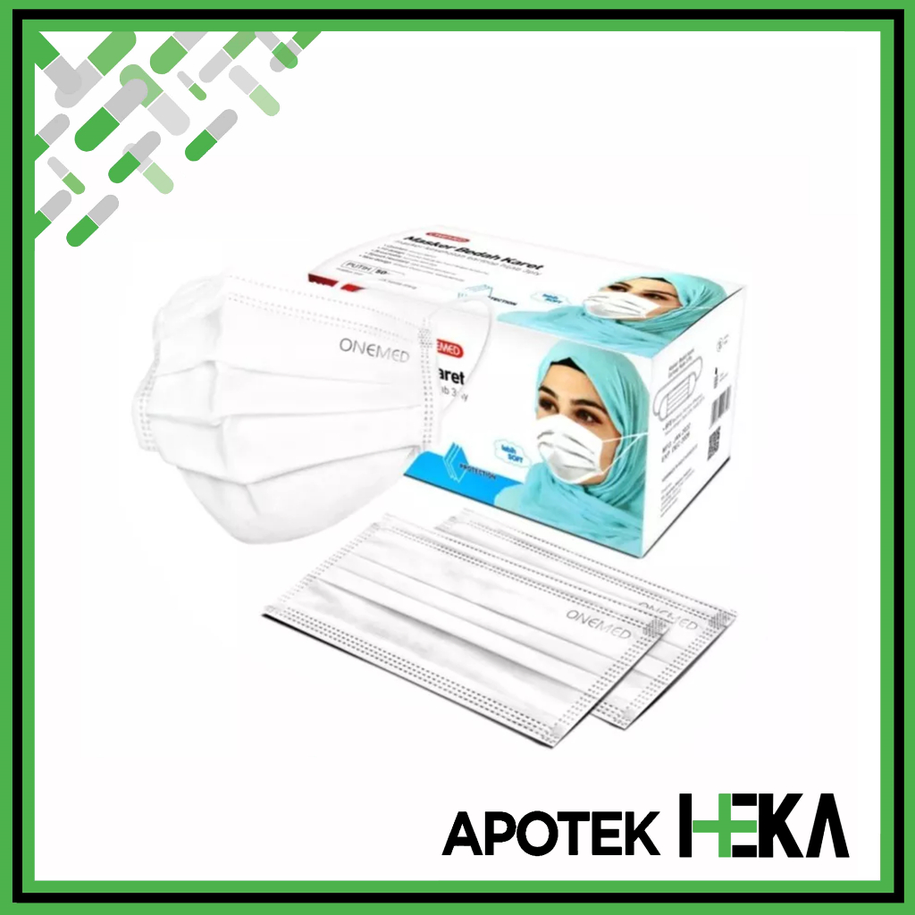 Masker Hijab Onemed Box isi 50s - Masker Medis Hijab (SEMARANG)