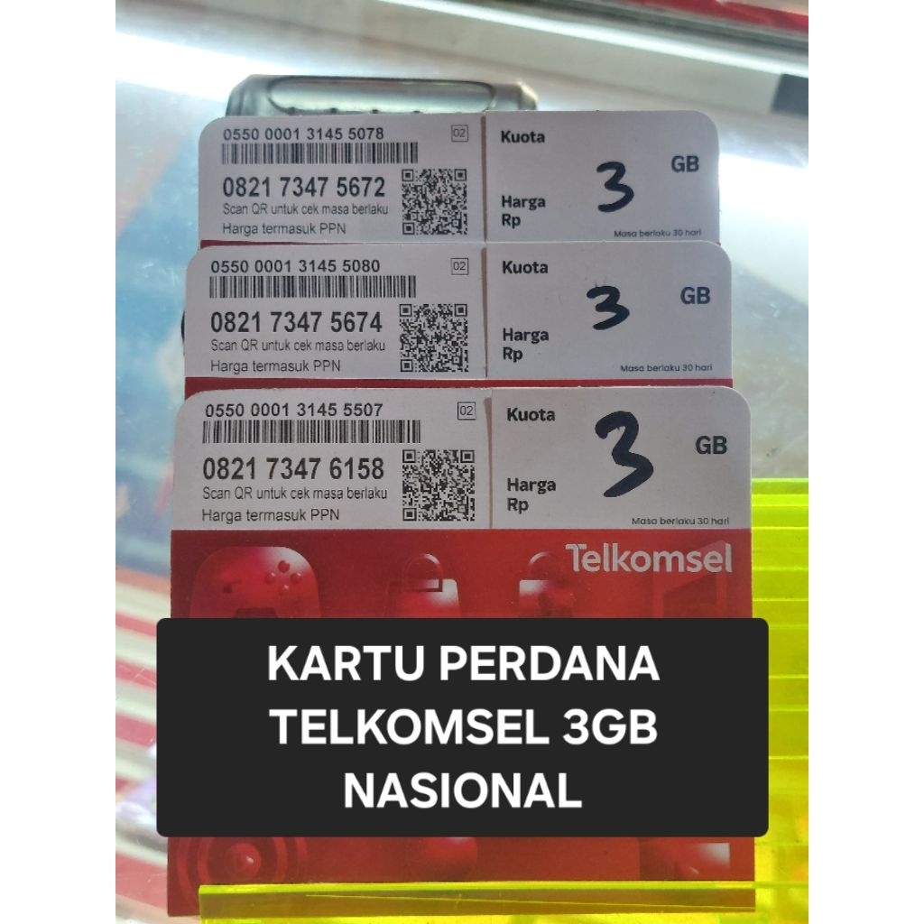 KARTU PERDANA 3GB SIMPATI 11 DIGIT & 12 DIGIT MURAH MERIAH