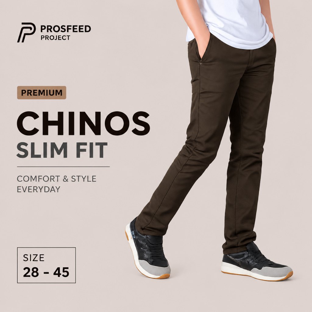 Prosfeed Celana Panjang Chino SlimFitting Original Malmo Scoth Stretch 28-42