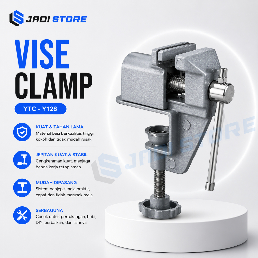 YTC Vise Clamp Capit Meja Alat Penjepit Kayu - Y128 Ragum Catok Mini Besi Tanggem Clamp Meja Mini Al