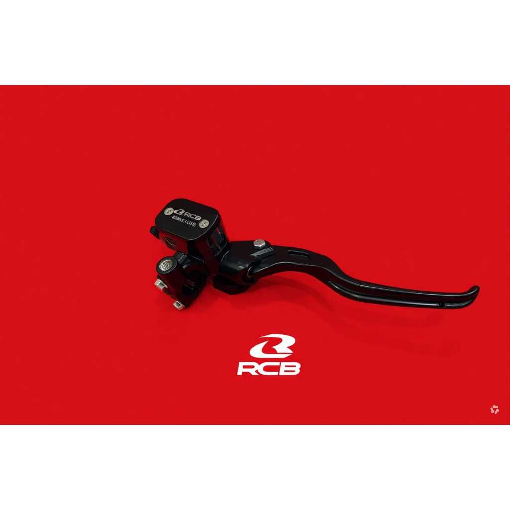 Master Rem Tabung petak Hitam e-3 12,7mm kanan RCB Universal untuk Motor Matic & Bebek