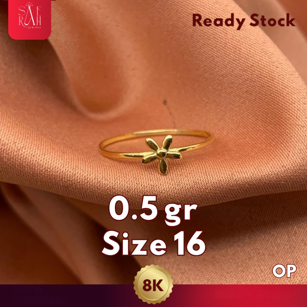 Cincin Emas 8K - Toko Emas Saerah - 0.5 Gram 324
