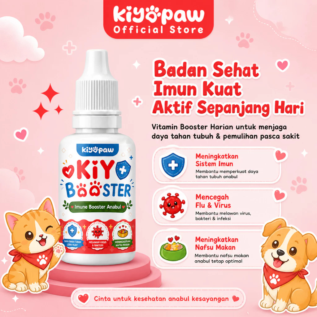 KIYOPAW Vitamin Kucing Imunitas Tubuh Multivitamin Kucing Imun Booster Kucing KIYO BOOSTER