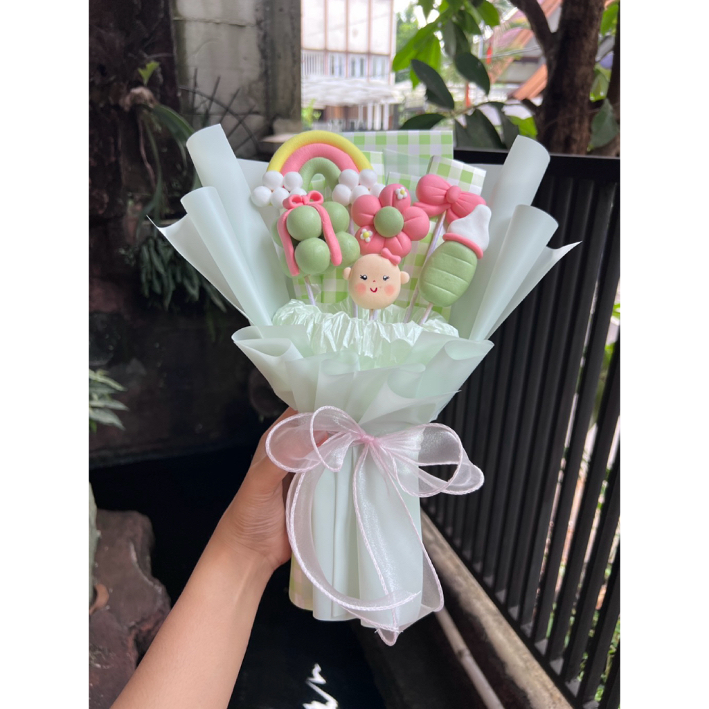 Buket clay | Custom clay bouquet | Buket wisuda | Gift birthday | Clay bouquet flowers | Graduation 