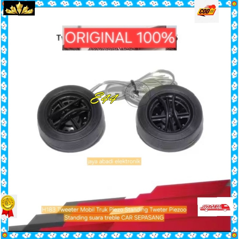 E44 SPEAKER PASIF TREBEL H183 Tweeter Mobil Truk Piezo Standing Tweter Piezoo Standing suara treble 