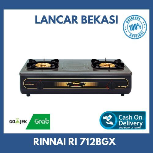 RINNAI RI 712BGX Kompor Gas 2 Tungku  -  100% Original