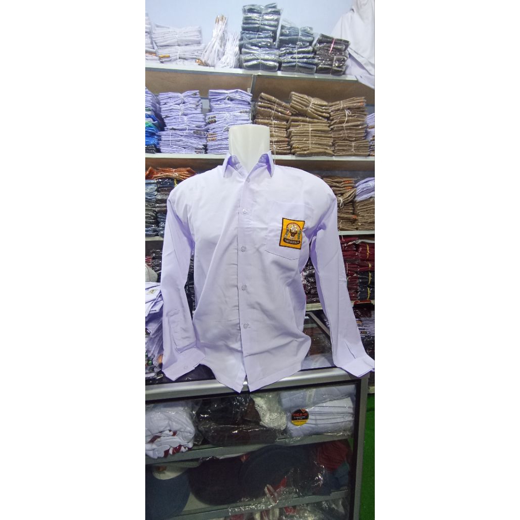 BAJU KEMEJA PANJANG SMP SMA BAHAN TWIST/SANWOS RAFAFI SCHOOL