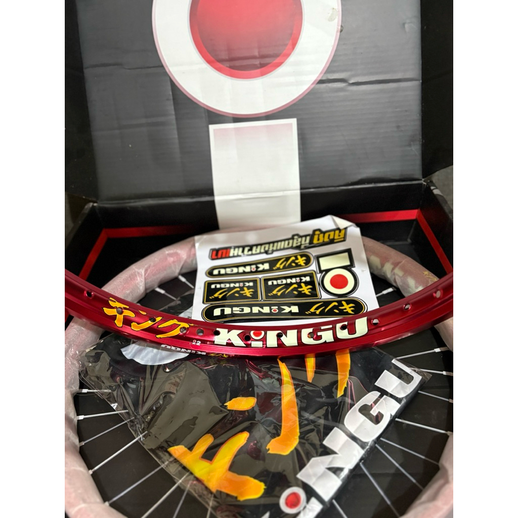 VELG KINGU WARNA MERAH UKURAN 120/140 RING 17