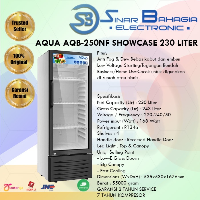 AQUA AQB-250NF SHOWCASE 230 LITER (NEW)