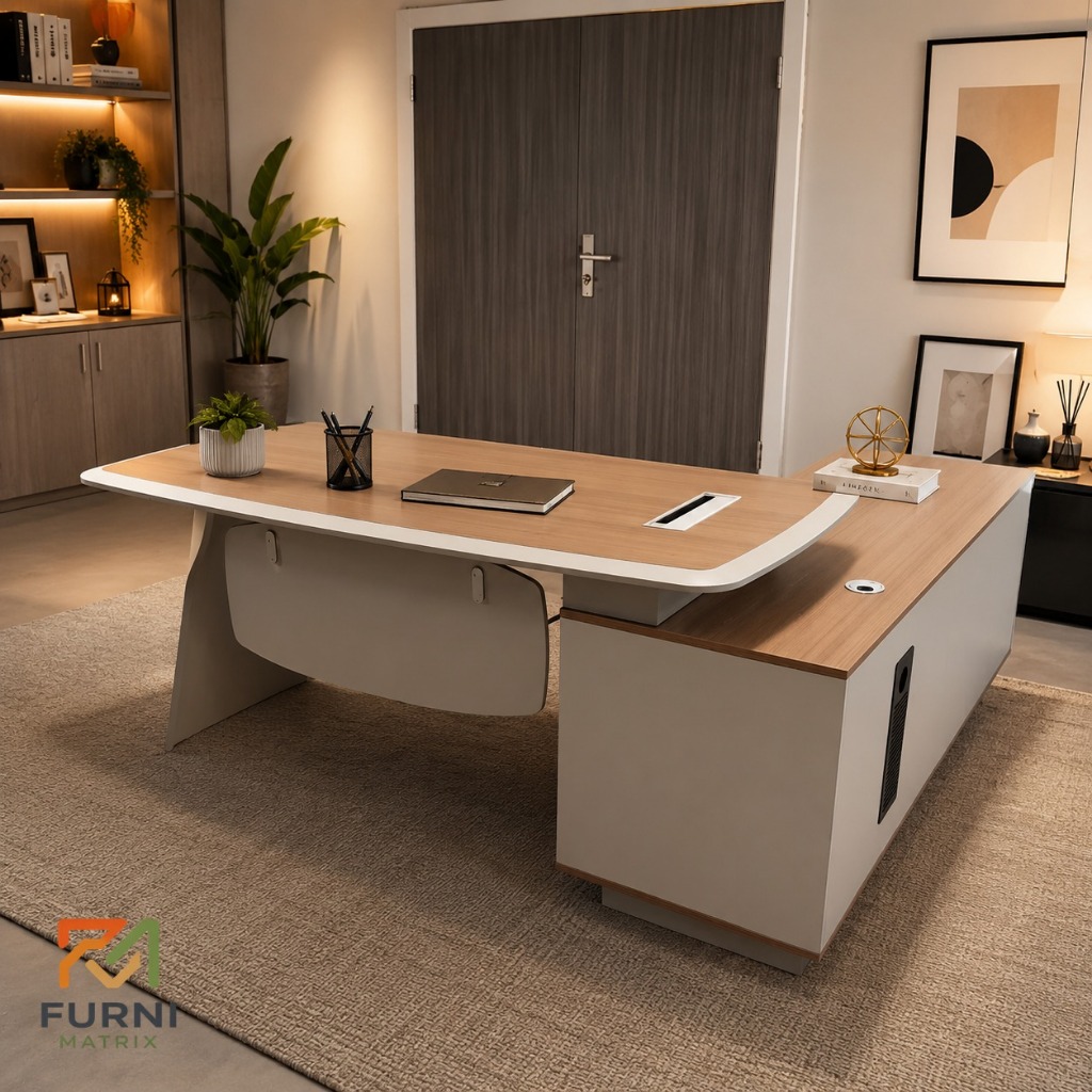 MEJA KANTOR EXECUTIVE MINIMALIS | MEJA DIREKTUR MEWAH MODERN | MEJA DIREKTUR PREMIUM 180CM