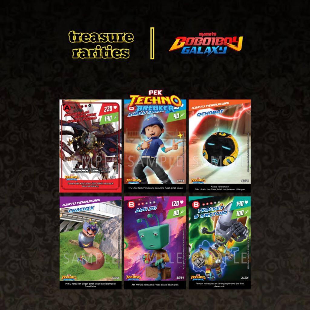 boboiboy pek techno breaker card (ELEMENT, B, A)
