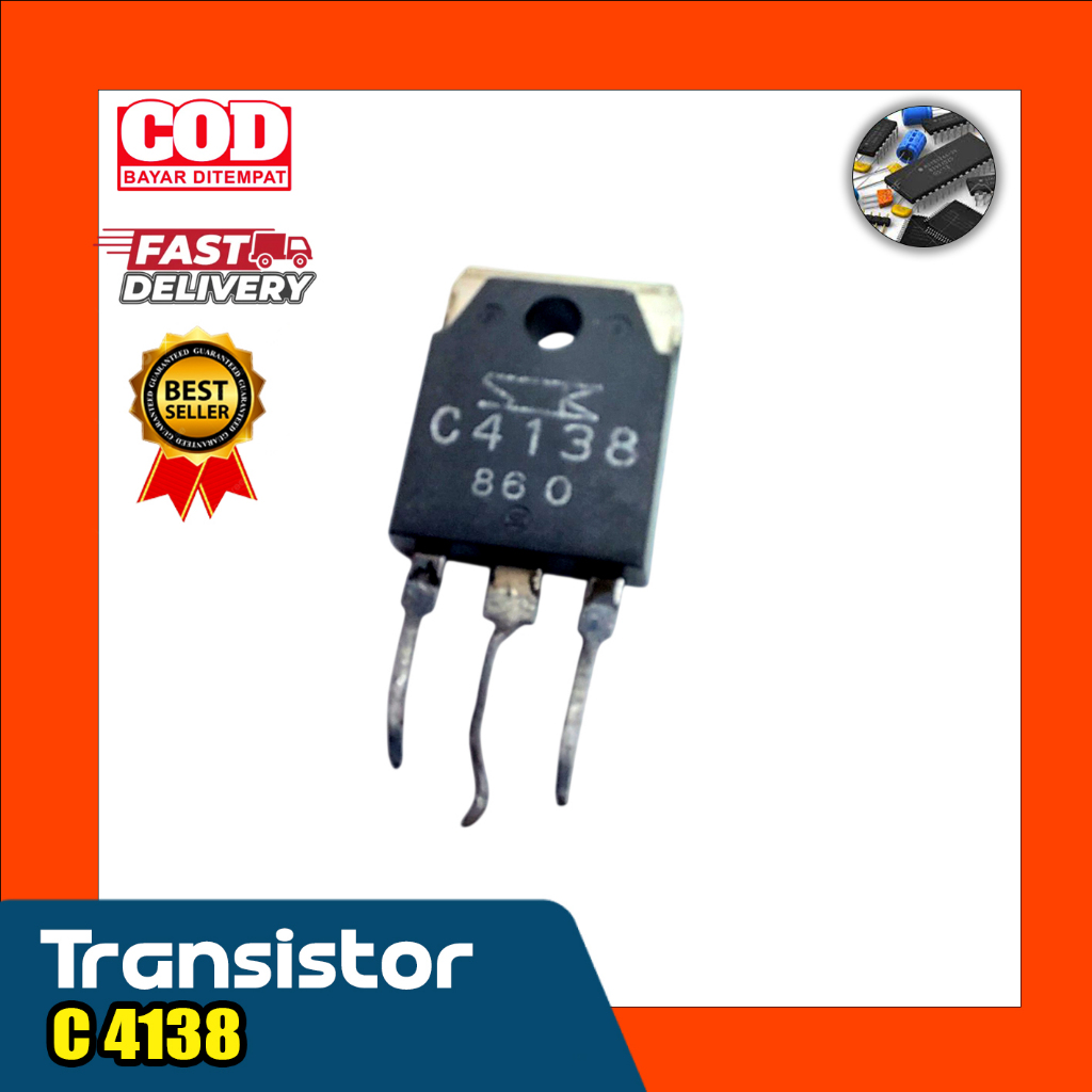 Transistor C4138 / C 4138 Silicon NPN Switching Original Cabutan
