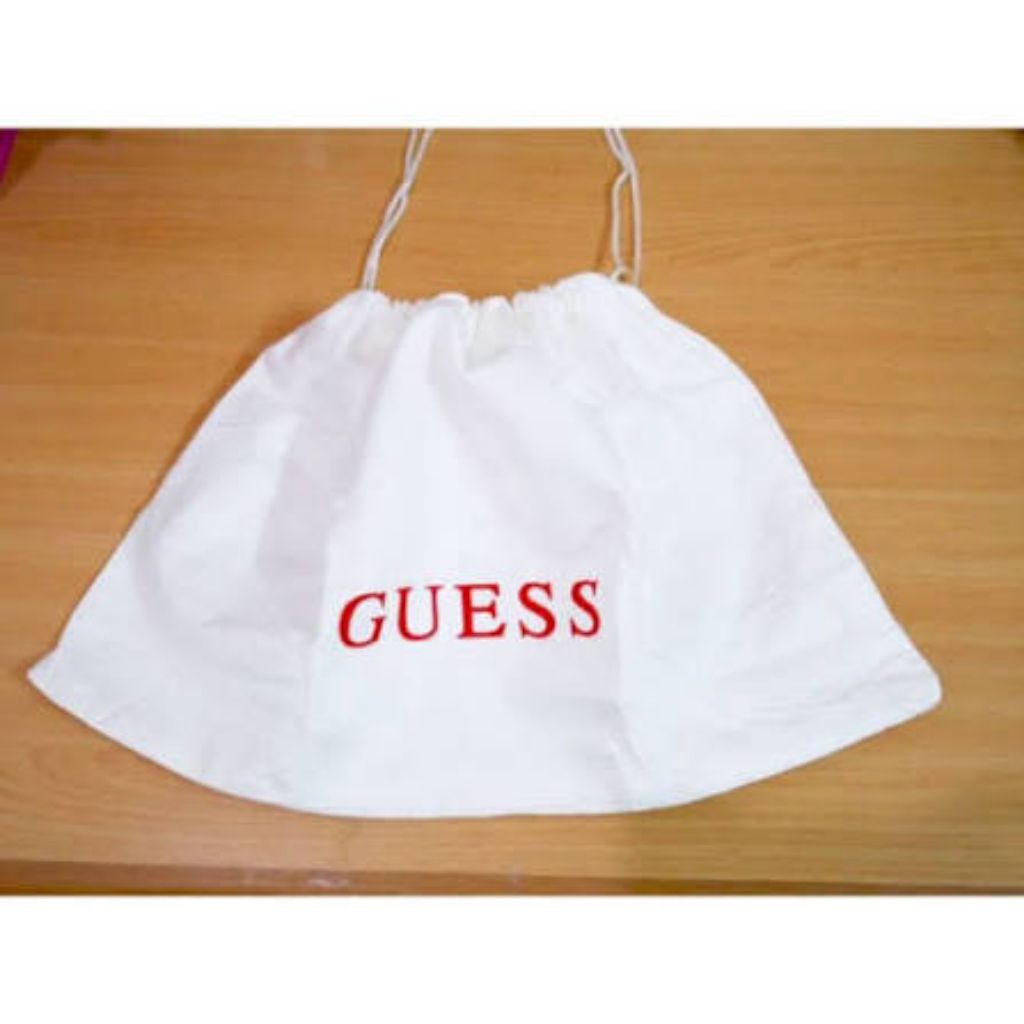 Dustbag GUESS ORIGINAL 100% Pelindung tas Kain Putih
