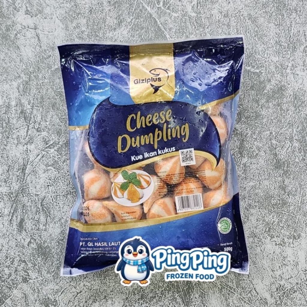 GIZI PLUS Fish Dumpling Cheese 500gr Dumpling Daging Ikan Olahan isi Keju Hotpot Steamboat Suki Shab