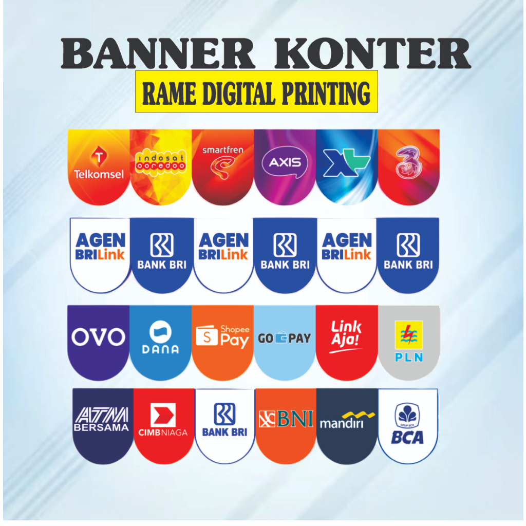 SPANDUK BANNER KONTER PULSA DAN AGEN BRI LINK