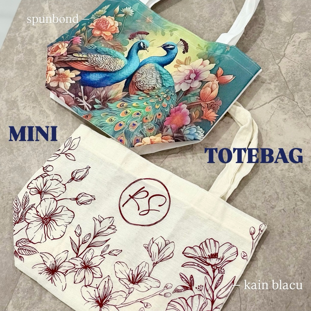 CUSTOM MINI TOTE BAG SOUVENIR WEDDING