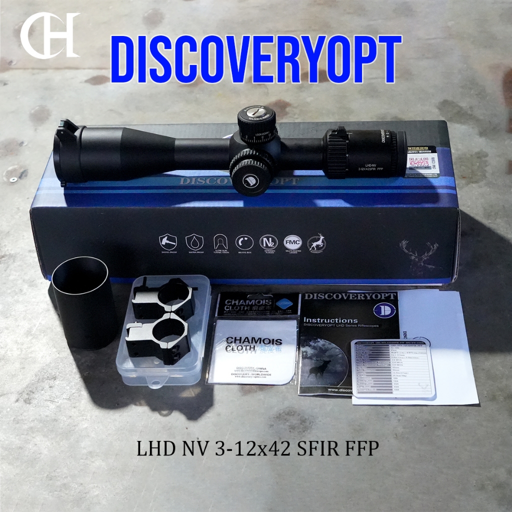 Telescope Discovery LHD NV 3-12x42 SFIR FFP / Teleskop Discovery LHD NV 3-12x42 SFIR FFP Lensa Jepan