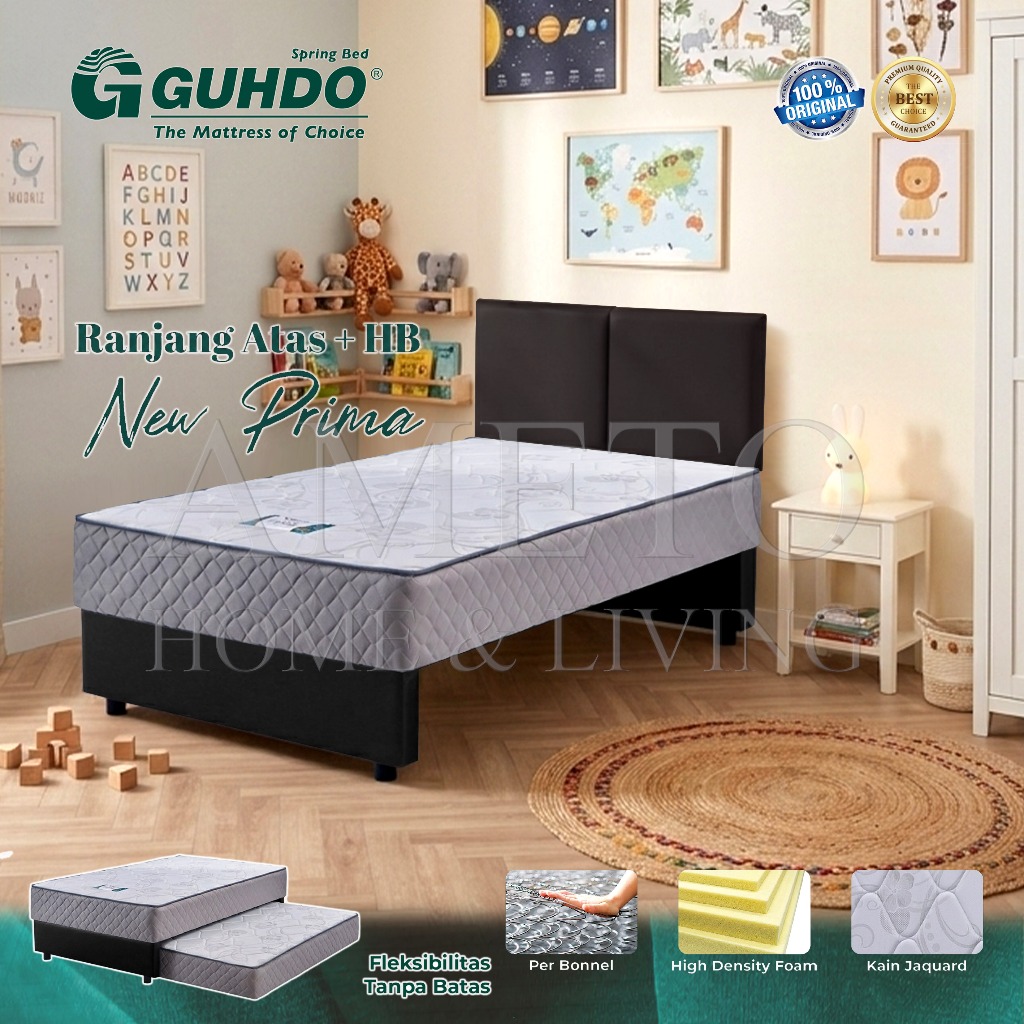 Guhdo Springbed 2 in 1 New Prima 120x200 HB Atlantic (TANPA SORONG)