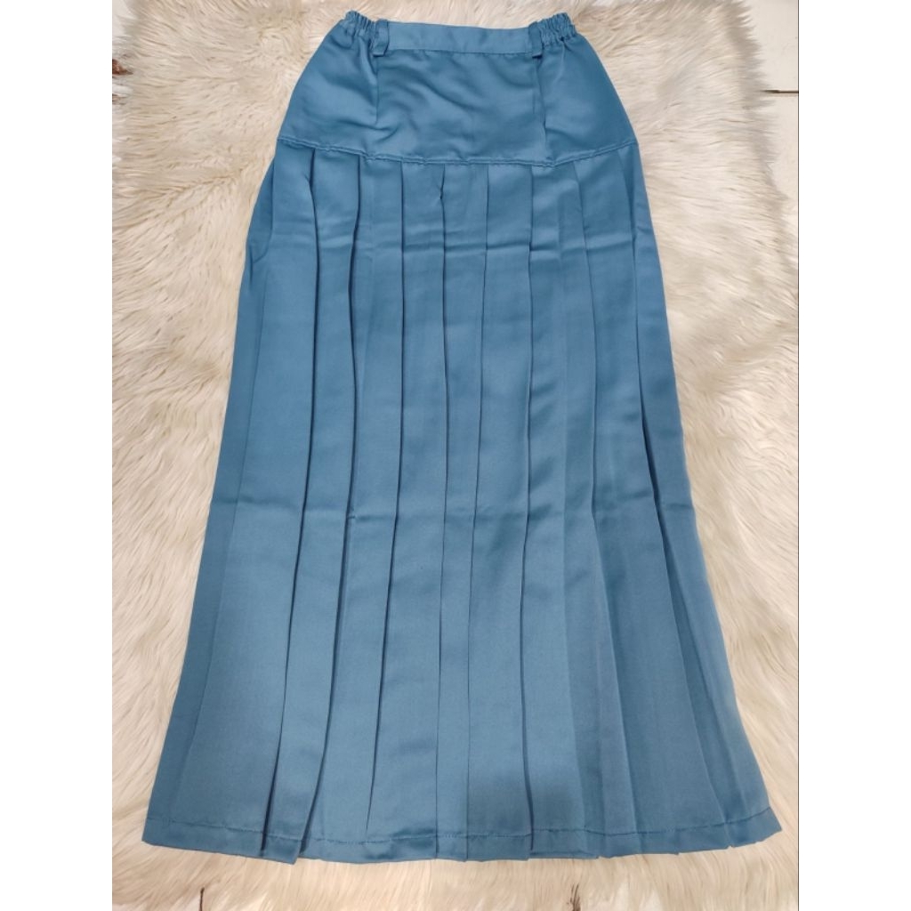 Rok Rempel Baping Abu SMA/SMK bahan elemen licin