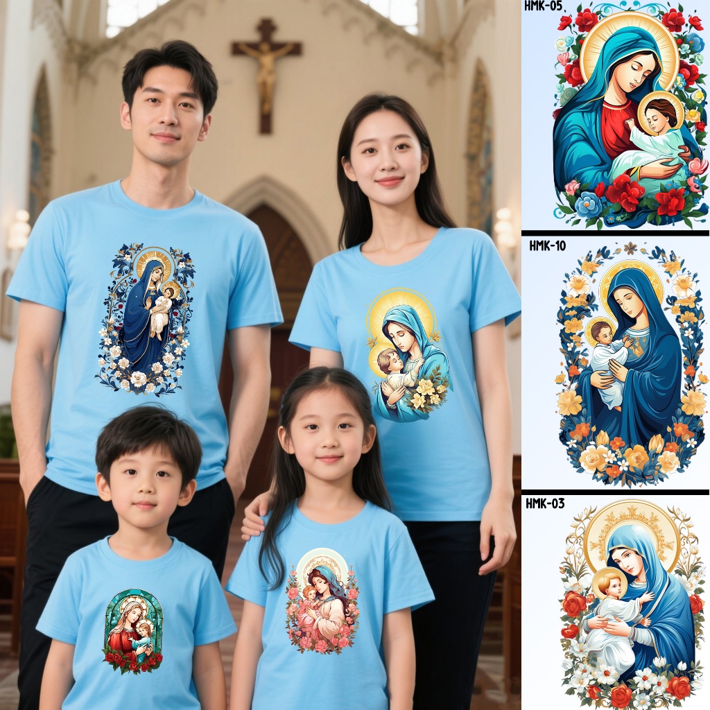 HOONEYBEE - KAOS ROHANI BUNDA MARIA BAJU ROHANI KATOLIK BUNDA MARIA KANAK-KANAK YESUS