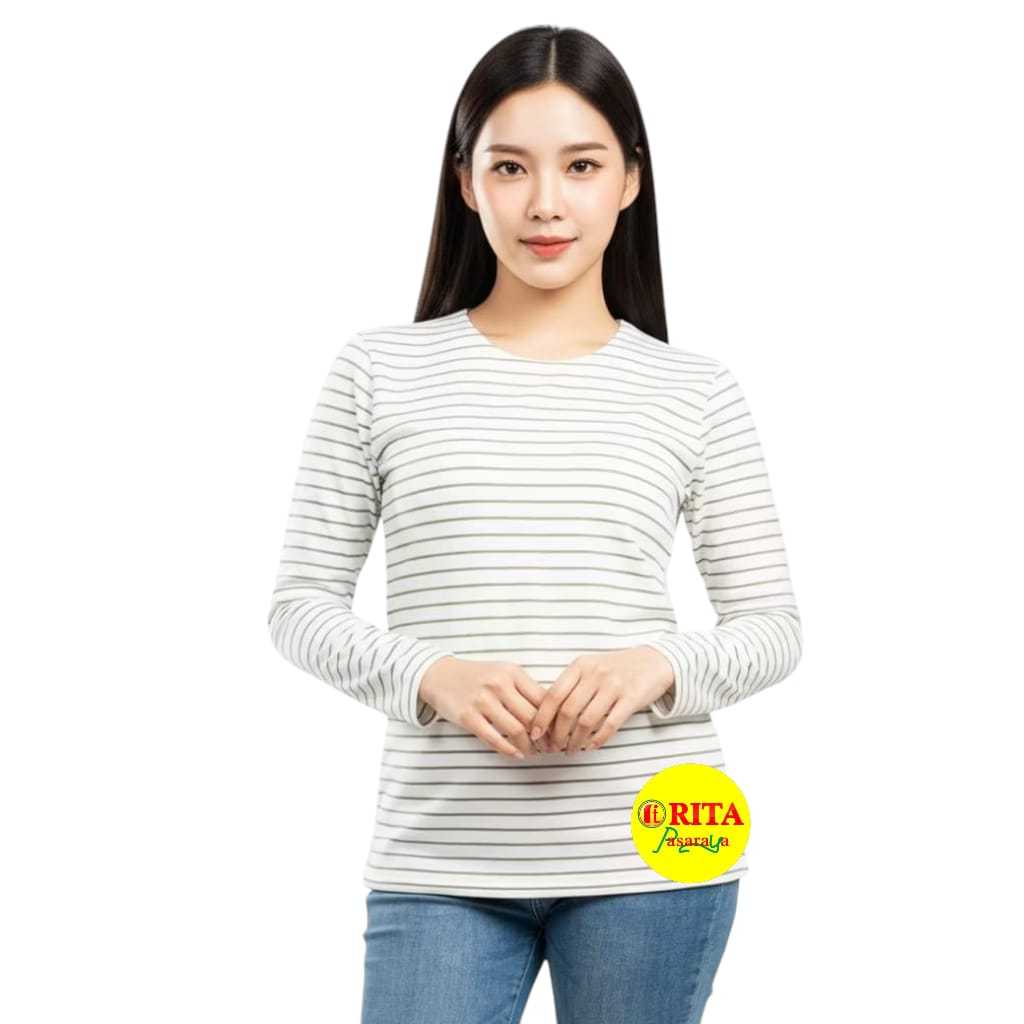 C2 Kaos Lengan Panjang Metlen Knitt Wanita / Kaos Lengan Panjang Wanita