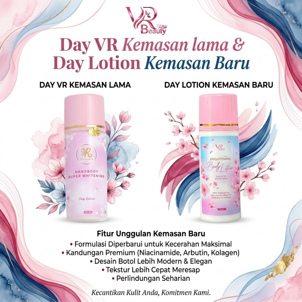 LOTION SIANG VR SKINCARE / DAY VR LOTION WHITENING VR LOTION SIANG WHITENING MENCERAHKAN MERATAKAN W