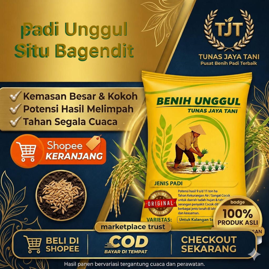 Benih Padi unggul Situ bagendit Berkualitas Kemasan isi 5Kg
