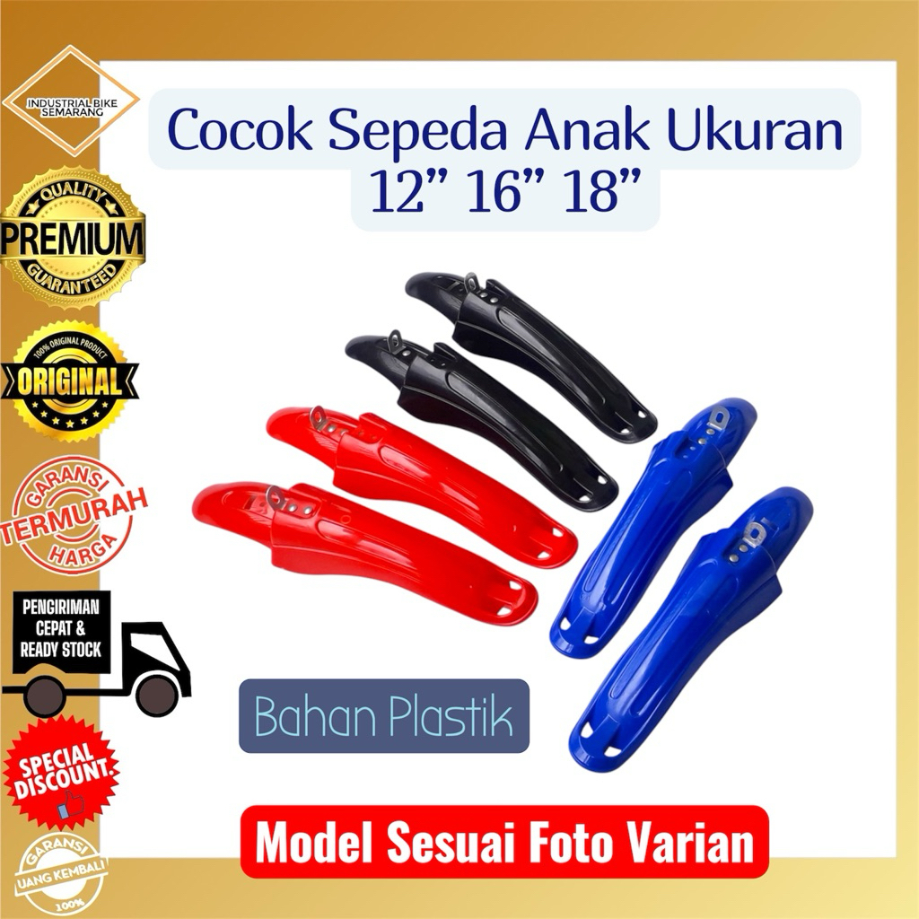 ( SPAKBOR 12/16/18 PLASTIK ) Selebor Fender sepeda anak Mini Bmx Ukuran 12 16 18